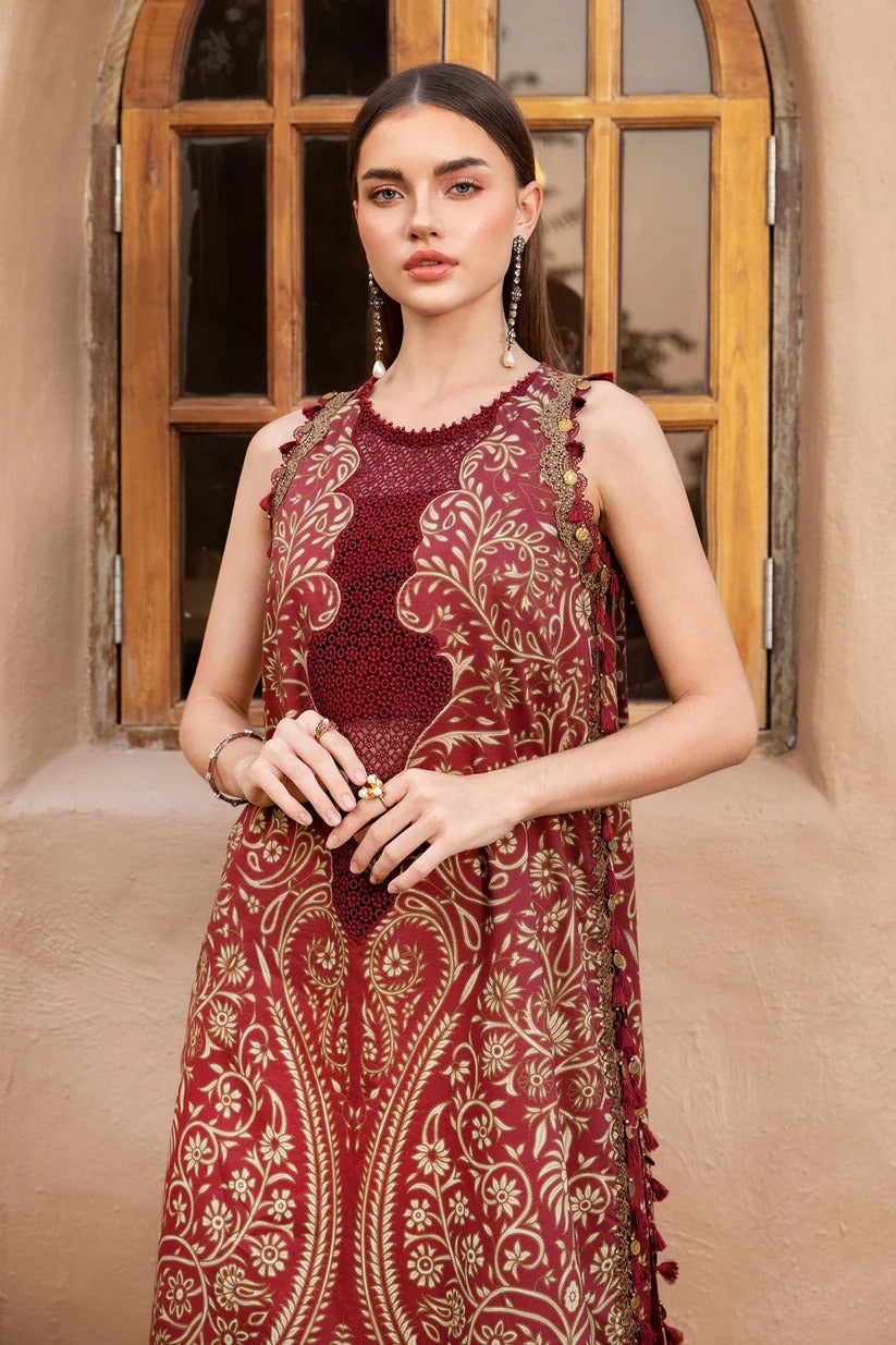 MARIA.B LAWN 3PC - LAWN EMB PRINTED SHIRT WITH CHIFFON PRINTED DUPATTA AND LAWN EMB PRINTED TROUSER | RP-2518