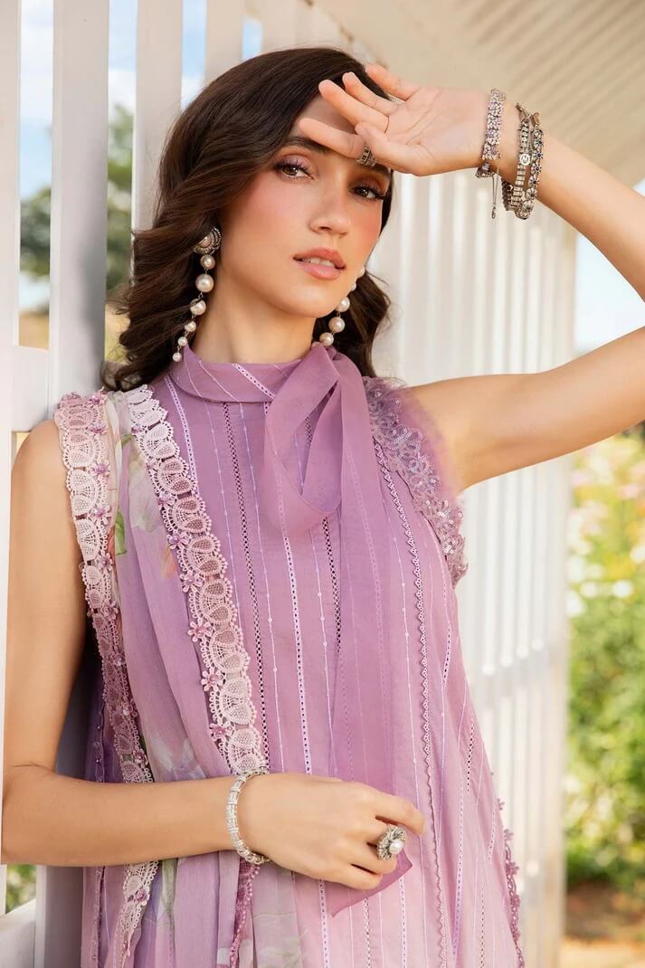 MARIA.B LAWN 3PC - LAWN EMB PRINTED SHIRT WITH CHIFFON PRINTED DUPATTA AND LAWN PRINTED TROUSER | RP-2511