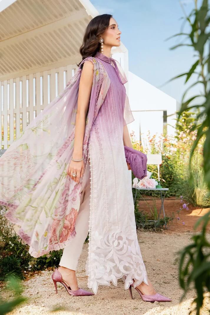MARIA.B LAWN 3PC - LAWN EMB PRINTED SHIRT WITH CHIFFON PRINTED DUPATTA AND LAWN PRINTED TROUSER | RP-2511
