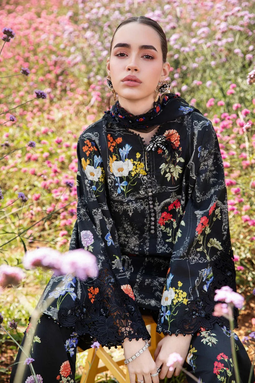 MARIA.B LAWN 3PC - LAWN EMB PRINTED SHIRT WITH CHIFFON PRINTED DUPATTA AND LAWN PRINTED TROUSER | RP-2521