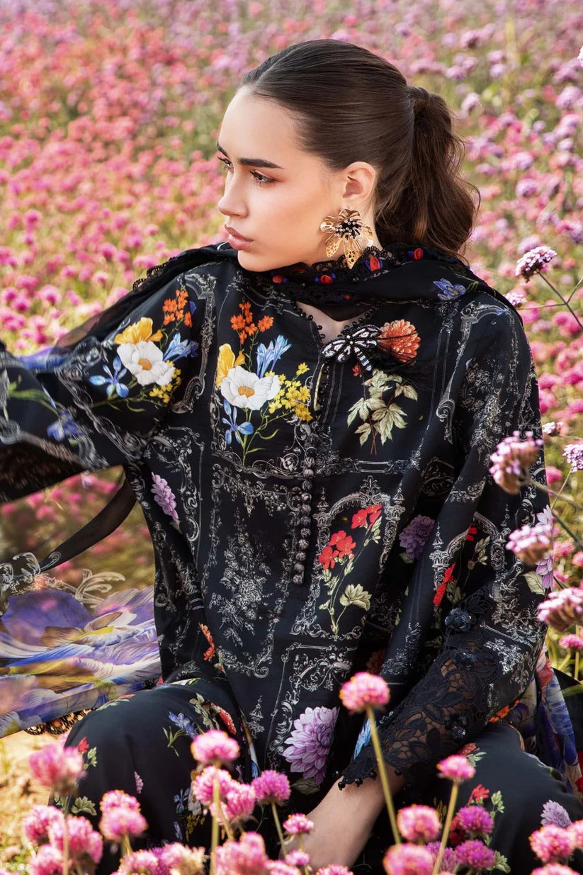 MARIA.B LAWN 3PC - LAWN EMB PRINTED SHIRT WITH CHIFFON PRINTED DUPATTA AND LAWN PRINTED TROUSER | RP-2521