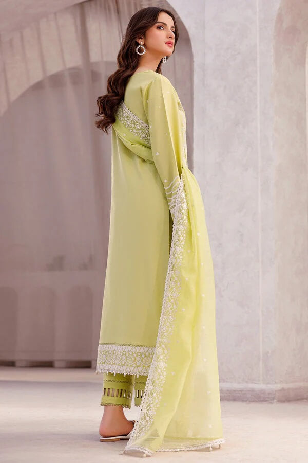 SAPPHIRE LAWN 3PC - LAWN EMB SHIRT WITH ORGANZA EMB DUPATTA AND LAWN DYED TROUSER | RP-3697