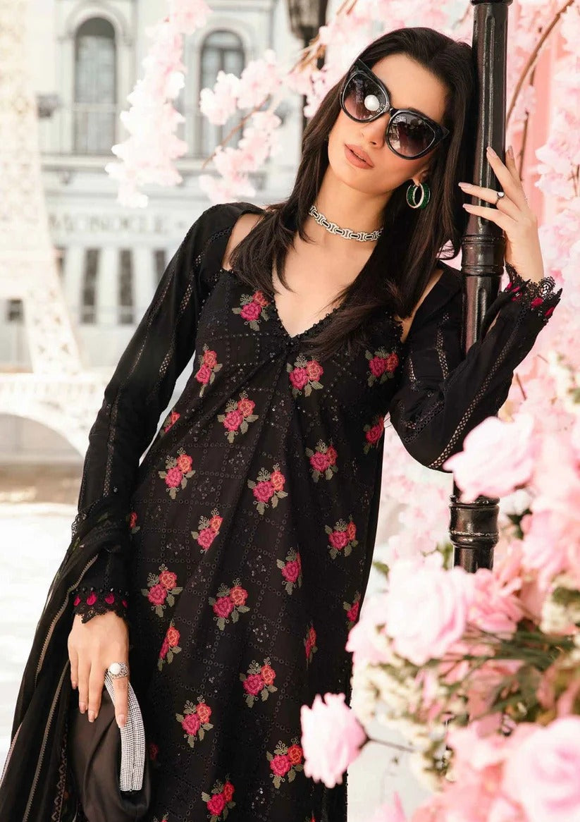 MARIA.B LAWN 3PC - LAWN EMB SHIRT WITH MONARK PRINTED DUPATTA AND LAWN DYED TROUSER | RP-3775
