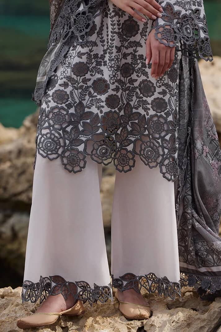 IMAGE LAWN 3PC - LAWN EMB SHIRT WITH CHIFFON PRINTED DUPATTA AND LAWN EMB TROUSER | RP-3710