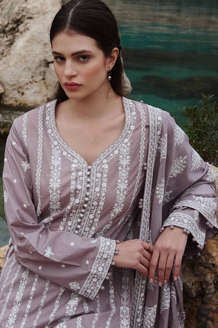 IMAGE LAWN 3PC - LAWN EMB SHIRT WITH LAWN READY TO WEAR EMB DUPATTA AND LAWN EMB TROUSER | RP-3696