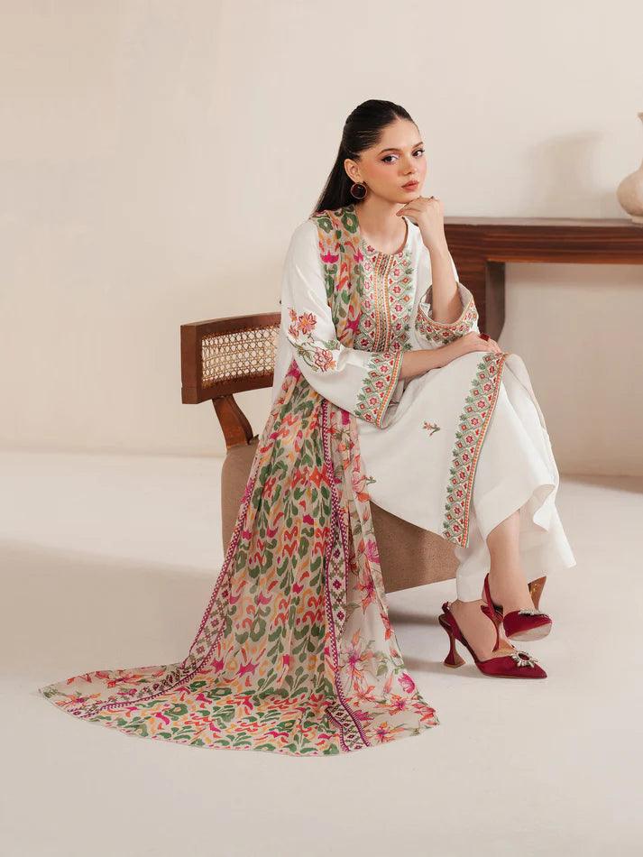 Garnet Emb 3Pcs Lawn 1006 rangpasand.com 09