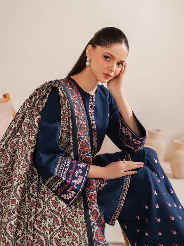Garnet Emb 3Pcs Lawn 1007 rangpasand.com 06