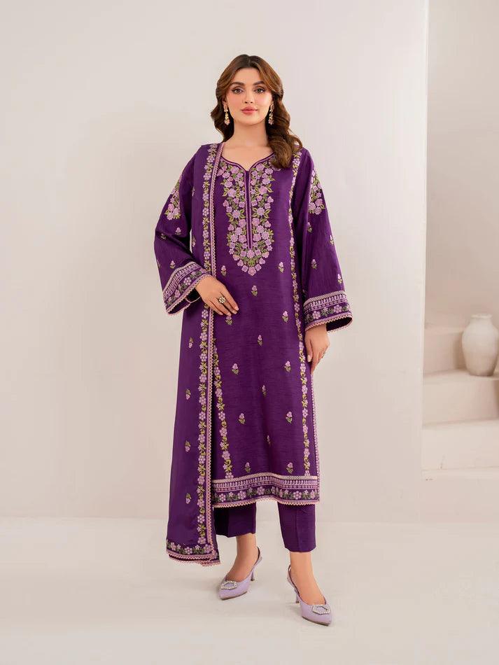 Garnet Lawn Emb 3Pcs 1028 rangpasand.com 07