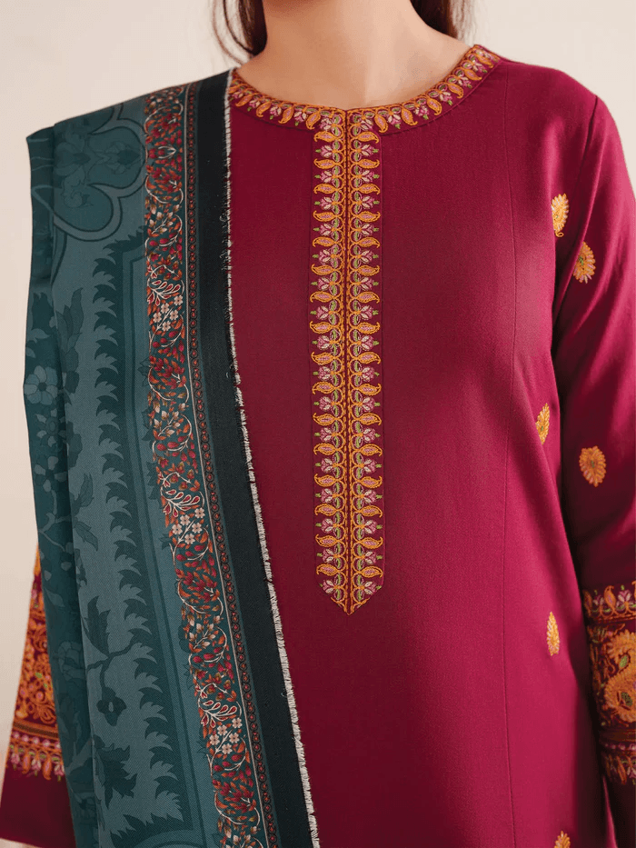 Garnet Lawn Emb 3Pcs 1040 rangpasand.com 02