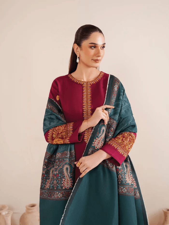 Garnet Lawn Emb 3Pcs 1040 rangpasand.com 06