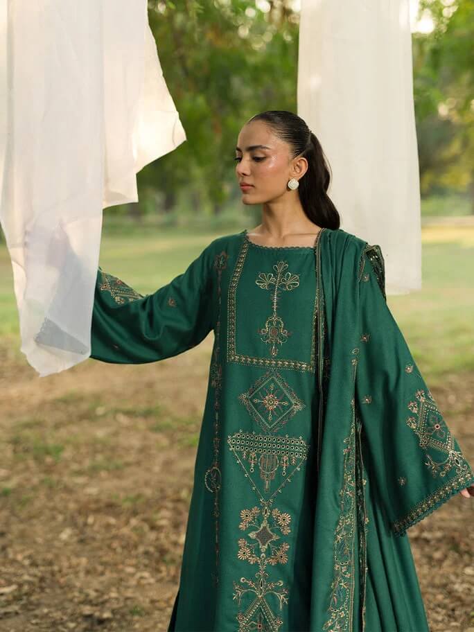 SAPPHIRE LAWN 3PC - LAWN EMB SHIRT WITH LAWN EMB DUPATTA AND LAWN DYED TROUSER | RP-3694