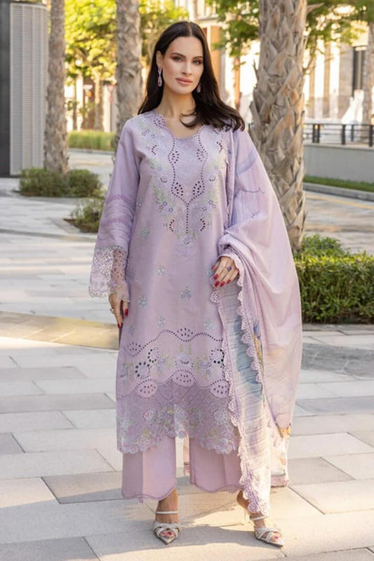 RANG RASIYA LAWN 3PC - LAWN EMB SHIRT WITH MONARK PRINTED DUPATTA AND LAWN DYED TROUSER | RP-3706