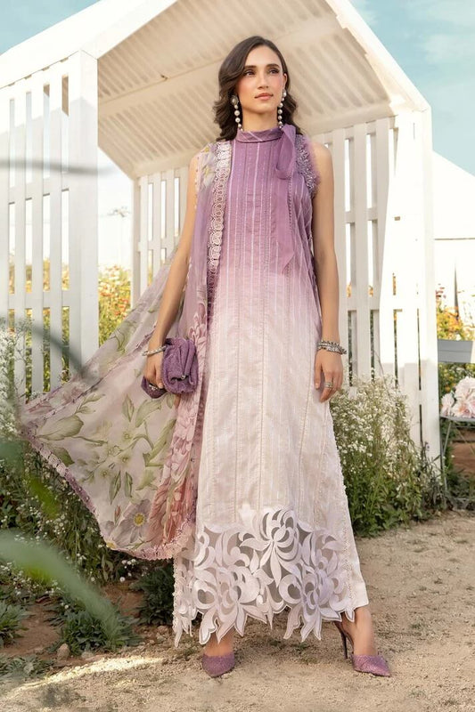 MARIA.B LAWN 3PC - LAWN EMB PRINTED SHIRT WITH CHIFFON PRINTED DUPATTA AND LAWN PRINTED TROUSER | RP-2511