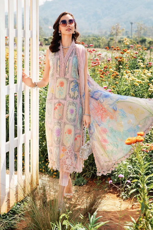 MARIA.B LAWN 3PC - LAWN EMB PRINTED SHIRT WITH CHIFFON PRINTED DUPATTA AND LAWN PRINTED TROUSER | RP-2522
