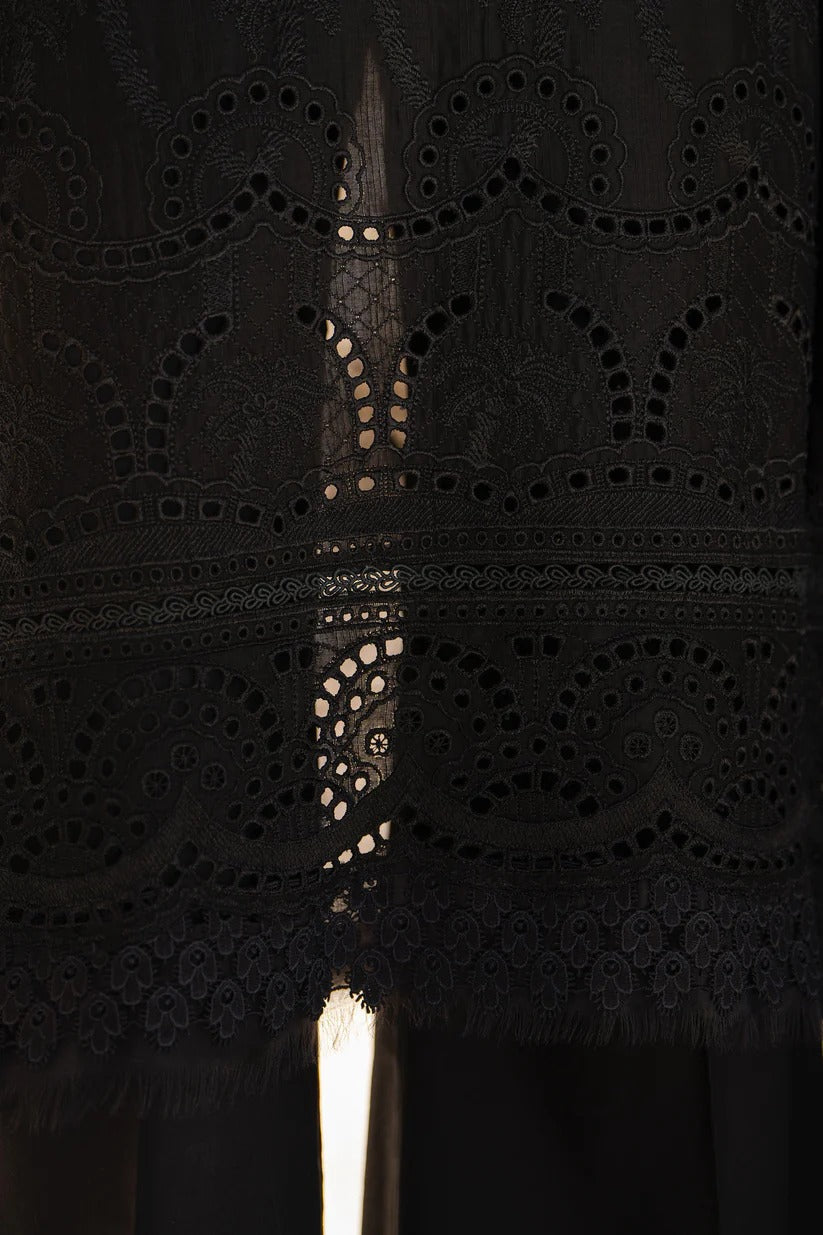 MIRAKHI LAWN 3PC - LAWN CHIKANKARI EMB SHIRT WITH JACQUARD LAWN DUPATTA AND LAWN DYED TROUSER | RP-5200