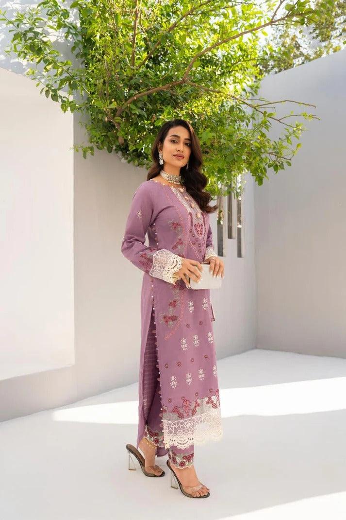 RANG PASAND LAWN 3PC - LAWN EMB SHIRT WITH READY TO WEAR LAWN DUPATTA AND LAWN DYED TROUSER | RP-1062