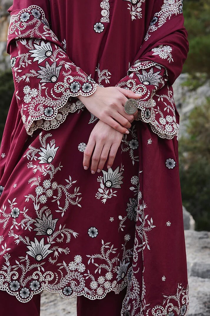 IMAGE LAWN 3PC - LAWN EMB SHIRT WITH MONARK EMB DUPATTA AND LAWN EMB TROUSER | RP-3715
