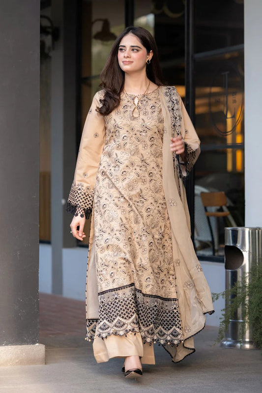 SAPPHIRE LAWN 3PC - LAWN SEQUENCE EMB SHIRT WITH CHIFFON EMB DUPATTA AND LAWN DYED TROUSER | RP-3750