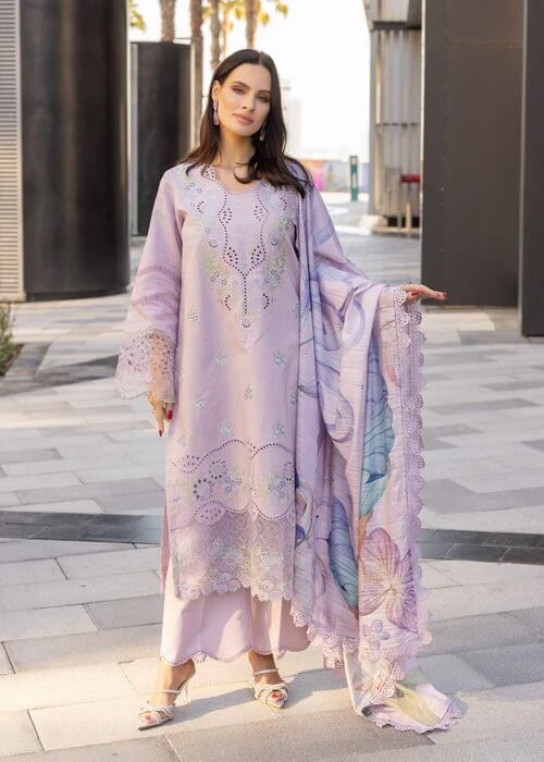 RANG RASIYA LAWN 3PC - LAWN EMB SHIRT WITH MONARK PRINTED DUPATTA AND LAWN DYED TROUSER | RP-3706