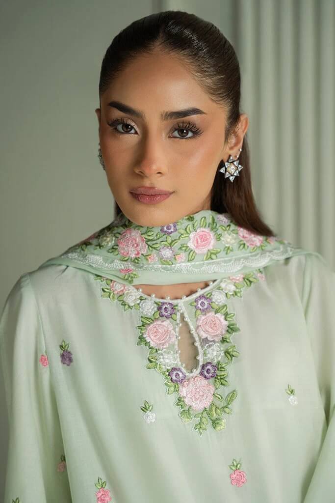 CROSS STITCH LAWN 3PC - LAWN EMB SHIRT WITH MONARK EMB DUPATTA AND LAWN DYED TROUSER | RP-3695