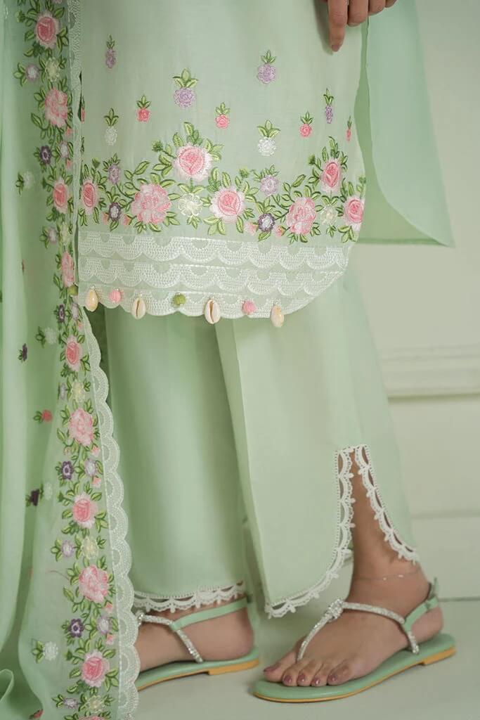 CROSS STITCH LAWN 3PC - LAWN EMB SHIRT WITH MONARK EMB DUPATTA AND LAWN DYED TROUSER | RP-3695